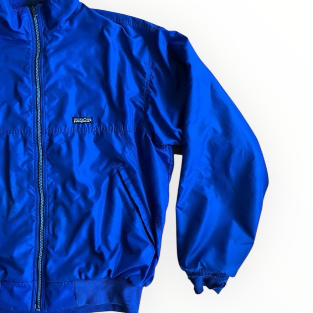 VTG 1980s Patagonia XL Nylon Fleece Lined Bomber Jacket Blue Made in USA READ - Picture 4 of 16